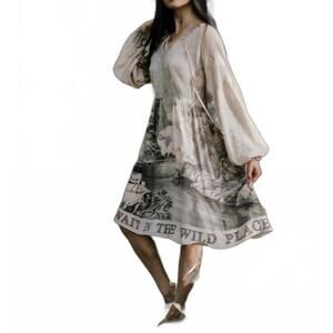 NEW MARKET OF STARS reversible frock dress in wildwood